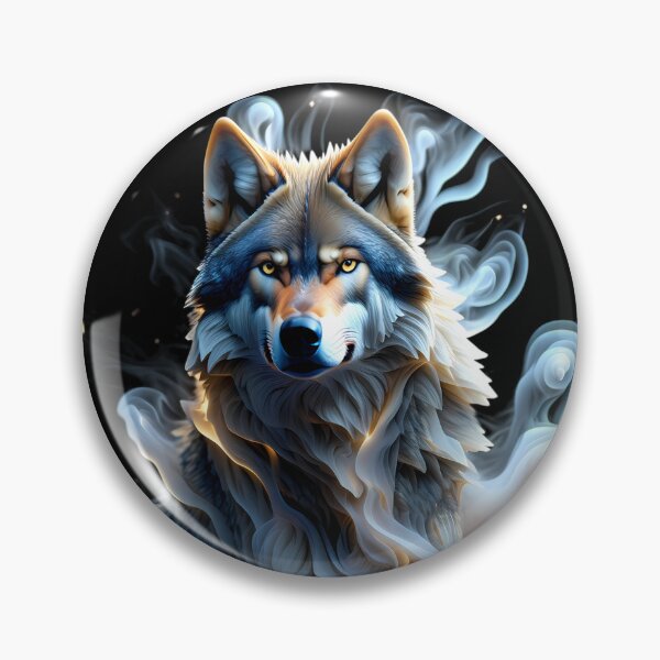 Item preview, Blue Gold Fluid Wolf designed and sold by AuraVisionLab.