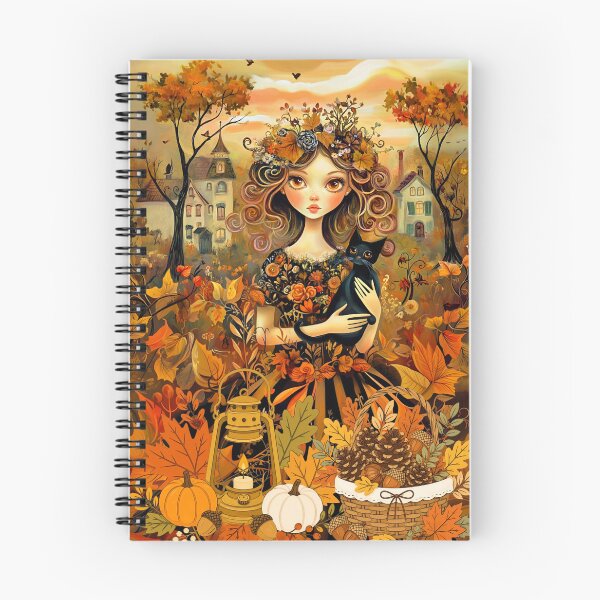 Item preview, GIRL WITH CAT IN AUTUMN designed and sold by Tammera.