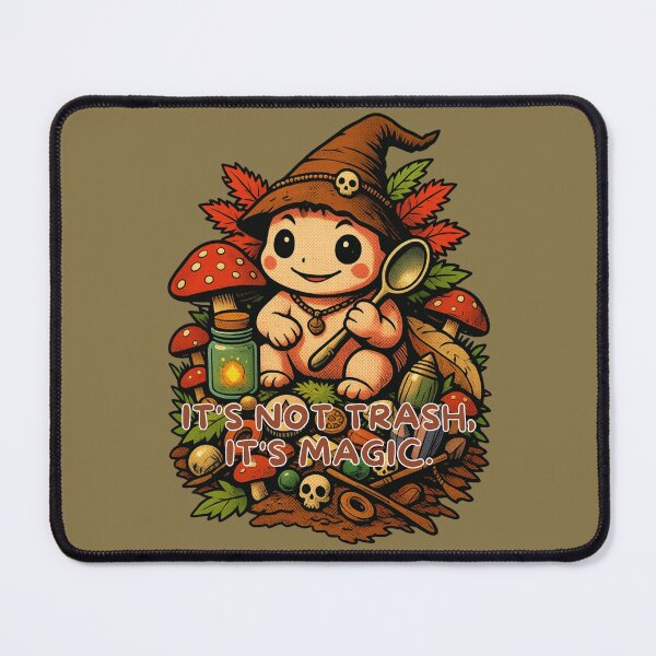 Item preview, Cute Baby Goblin Witch with Forest Treasures -Goblincore Forest Spirit and Magic Mushrooms designed and sold by OLYUS.