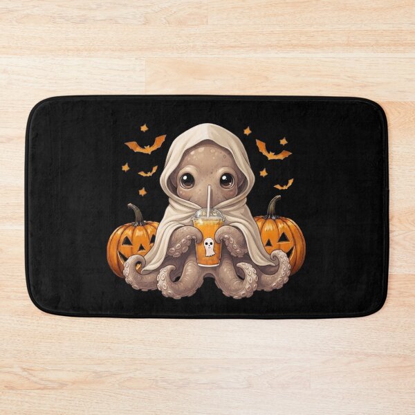 Item preview, Cute Halloween Octopus Witch – Spooky Pumpkin Moon designed and sold by Anime  ⭐⭐⭐⭐⭐.