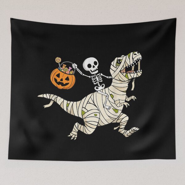 Item preview, Boys Halloween Skeleton Riding Dinosaur Mummy Trex Kids designed and sold by Nannythenimfa.
