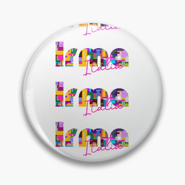 Item preview, Irma, Brescia, Italy, Italia, colorful typography design for travellers designed and sold by Wanderful-roads.