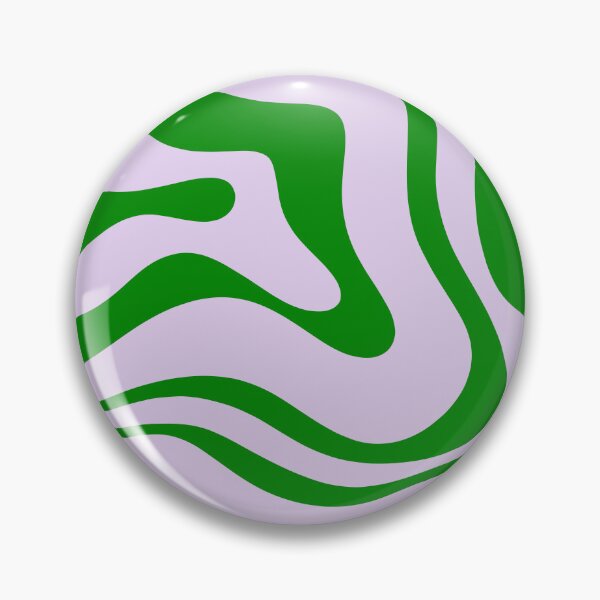 Item preview, Retro Modern Abstract Liquid Swirl in Light Lavender and Bright Green designed and sold by kierkegaard.