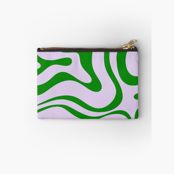 Item preview, Retro Modern Abstract Liquid Swirl in Light Lavender and Bright Green designed and sold by kierkegaard.