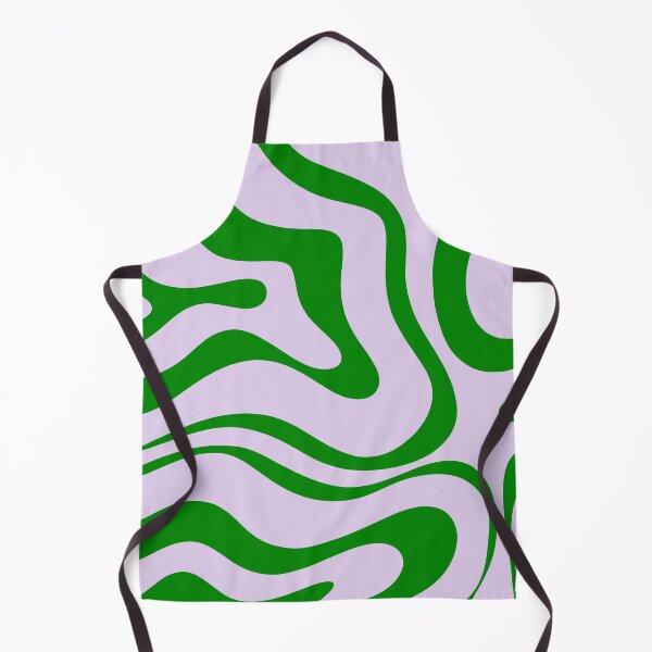 Item preview, Retro Modern Abstract Liquid Swirl in Light Lavender and Bright Green designed and sold by kierkegaard.