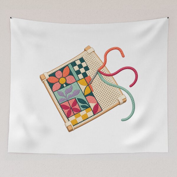 Item preview, Modern Needlepoint Work In Progress designed and sold by Philippa Shop.
