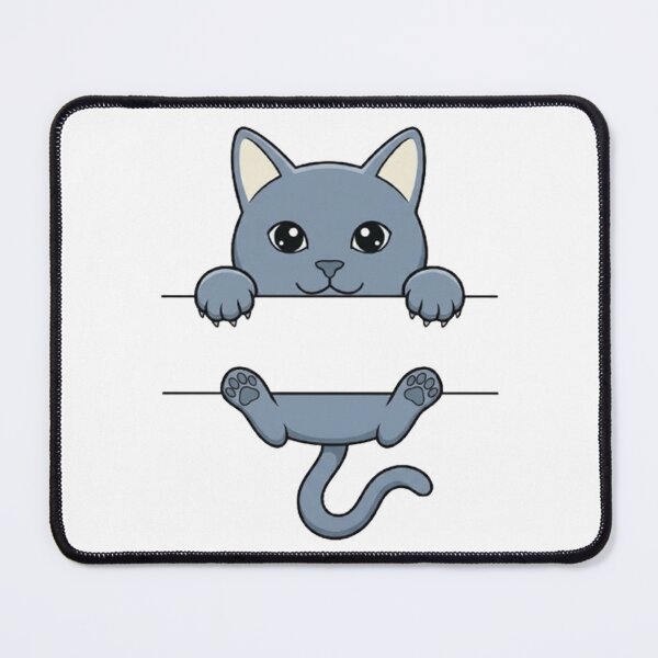 Item preview, Cute Peeking Grey Cat Split Monogram designed and sold by PetalsPaws.