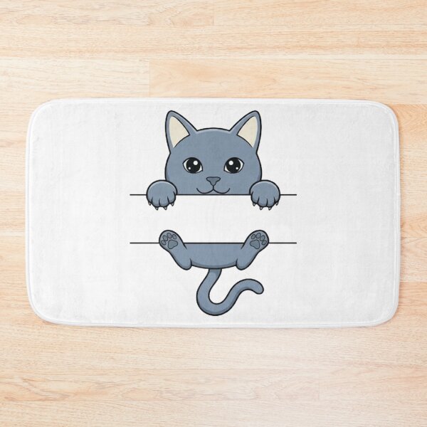Item preview, Cute Peeking Grey Cat Split Monogram designed and sold by PetalsPaws.