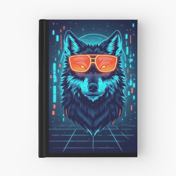 Item preview, Illustration of a Cyberpunk Wolf with a Grid Background designed and sold by Cyber Gold Studio.
