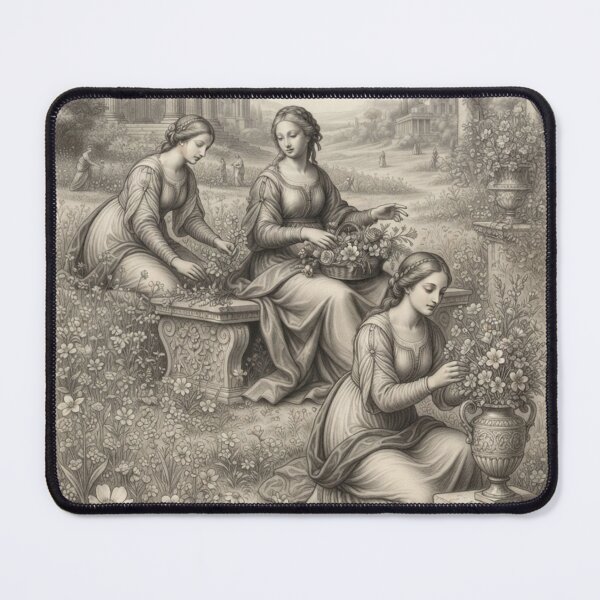 Item preview, Classical Vintage Art Women in Nature Scene designed and sold by Esengaye.