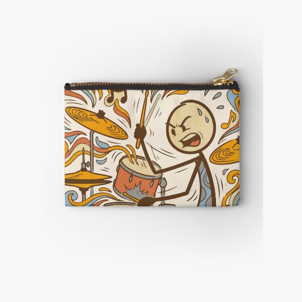Item preview, Stickman drummer euphoric retro groovy style - Light Colors Edition designed and sold by Shyla Marsare.