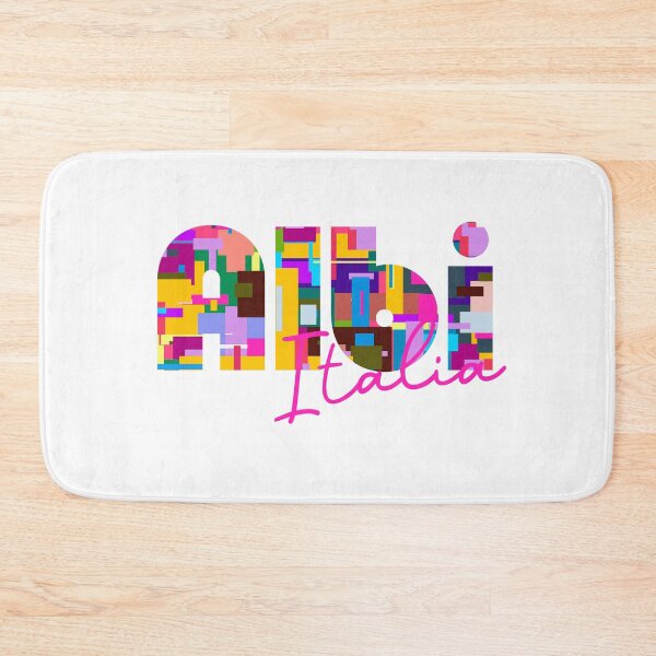 Item preview, Albi, Catanzaro, Italy, Italia, colorful typography design for travellers designed and sold by Wanderful-roads.