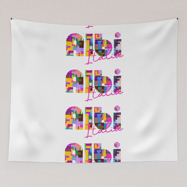 Item preview, Albi, Catanzaro, Italy, Italia, colorful typography design for travellers designed and sold by Wanderful-roads.