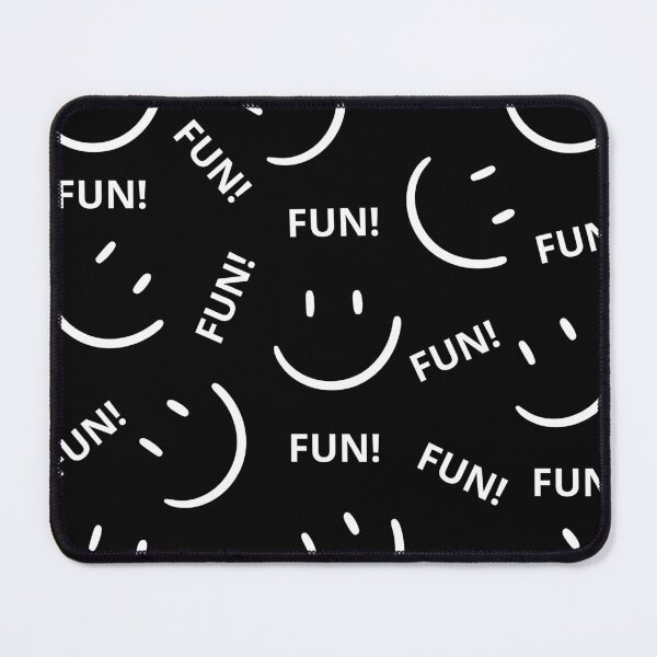 Item preview, FUN Smiley Face Dark Pattern Happy Minimalist Doodle White On Black designed and sold by LensDyn™.