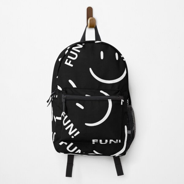 Item preview, FUN Smiley Face Dark Pattern Happy Minimalist Doodle White On Black designed and sold by LensDyn™.