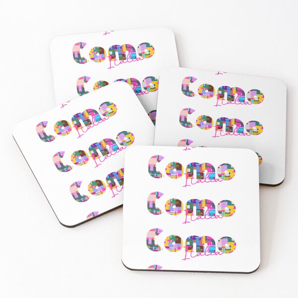 Item preview, Como, Italy, Italia, colorful typography design for travellers designed and sold by Wanderful-roads.