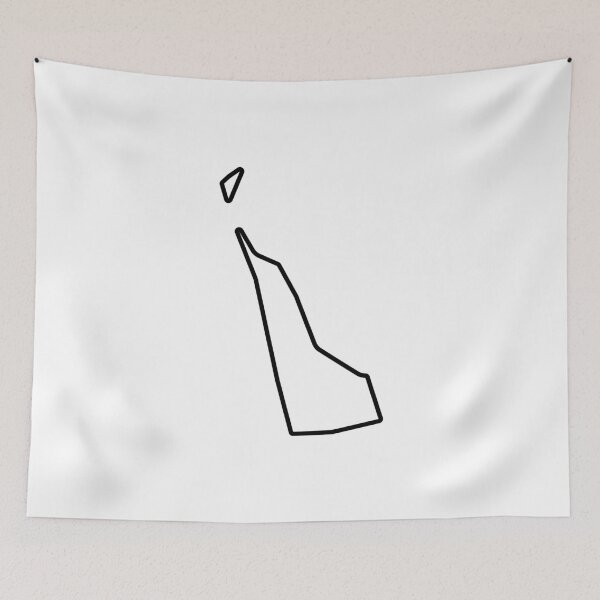 Item preview, Delaware Shape Outline DE designed and sold by shitpostee.