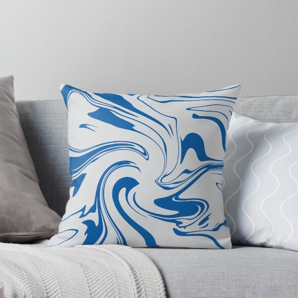Aperçu de l'œuvre Royal Blue Liquid Marble Abstract Fluid Art créée et vendue par CaramelCo.