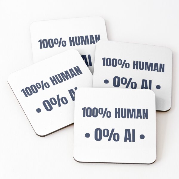 Item preview, Certified 100% Human 0% AI Funny T-Shirt designed and sold by BerkleyCo.