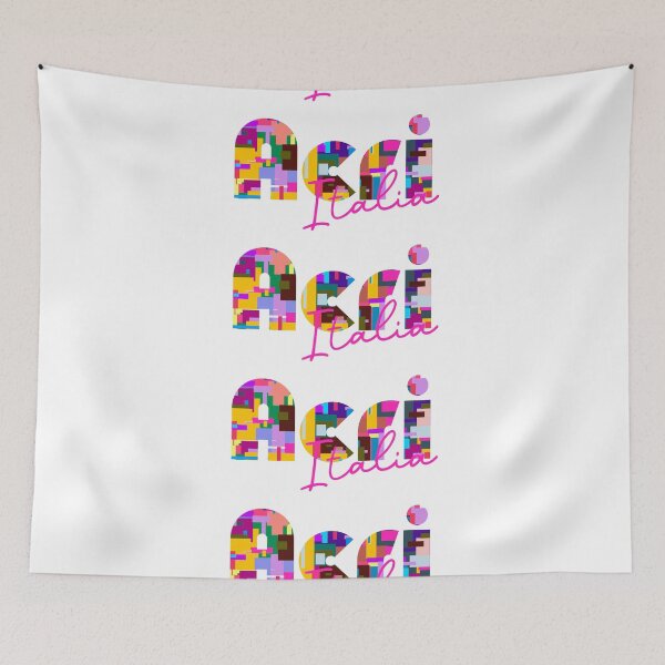Item preview, Acri, Cosenza, Italy, Italia, colorful typography design for travellers designed and sold by Wanderful-roads.