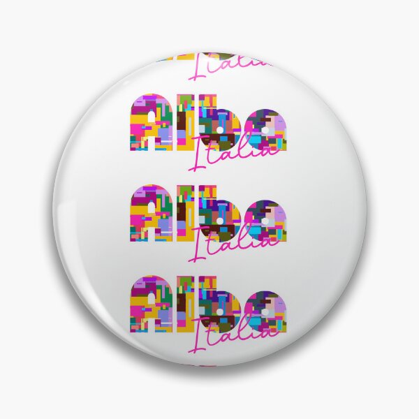Item preview, Alba, Cuneo, Italy, Italia, colorful typography design for travellers designed and sold by Wanderful-roads.