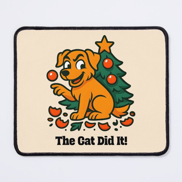Item preview, The Cat Did It Funny Christmas Dog designed and sold by Sachie's Studio.