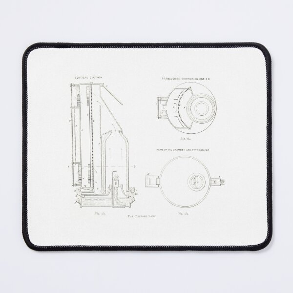 Artikelvorschau, Victorian Clifford Lamp Technical Patent Drawing entworfen und verkauft von Antique Science Press.