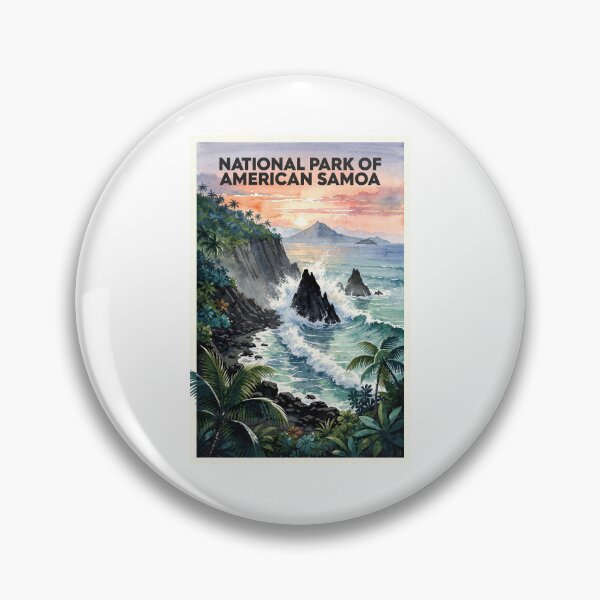 Item preview, National Park of American Samoa Vintage Watercolor Travel designed and sold by Teelogic.