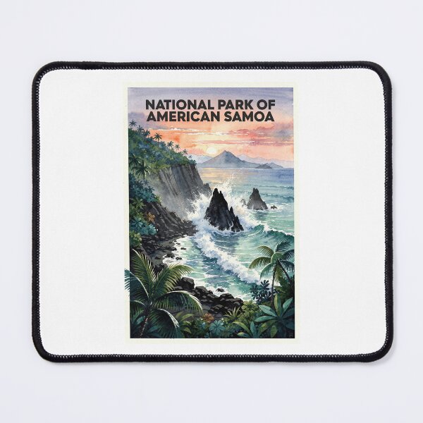 Item preview, National Park of American Samoa Vintage Watercolor Travel designed and sold by Teelogic.