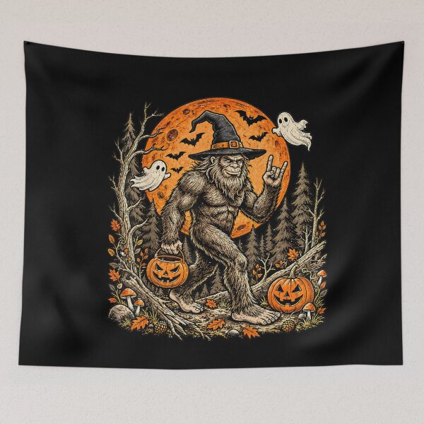 Item preview, Spooky Halloween Bigfoot Pumpkin Funny Halloween Sasquatch designed and sold by Denenberg Jardel.
