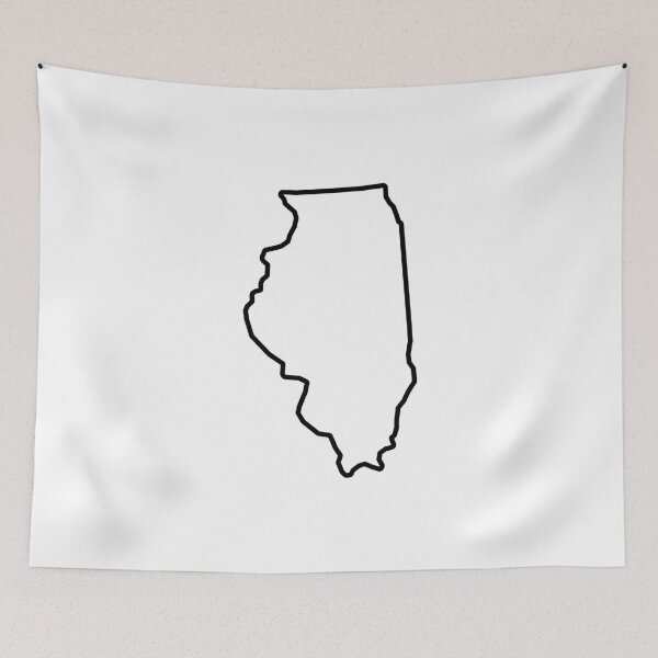 Item preview, Illinois Shape Outline IL designed and sold by shitpostee.