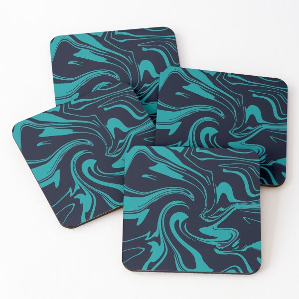 Item preview, Deep Oceanic Flow - Electric Teal Abstract Swirl designed and sold by CaramelCo.