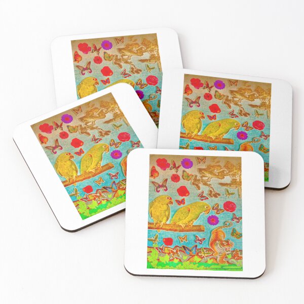 Item preview, Tropical Jungle with Parrots, Tiger and Multicolored Butterflies designed and sold by Veroverove.
