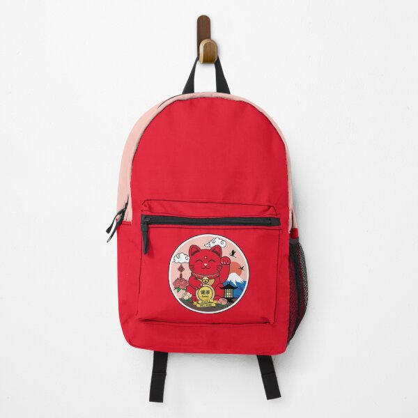 Item preview, Red Maneki Neko with Closed Eyes – Health designed and sold by Vector Woofs.