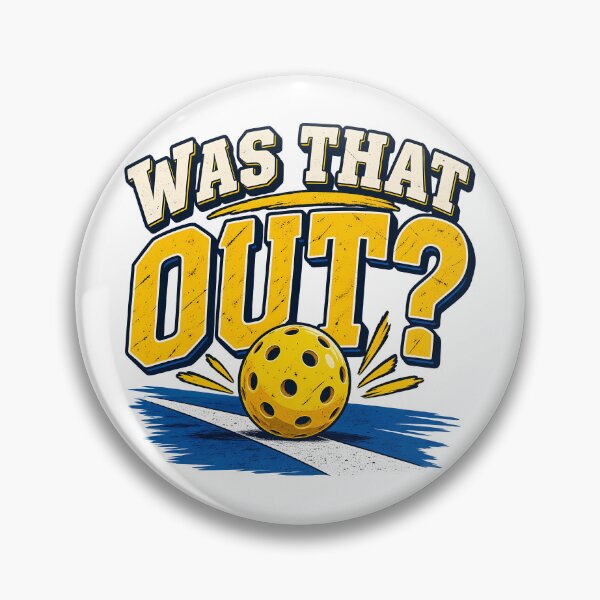 Item preview, Was That Out Funny Pickleball Player Court Sports Humor Retro designed and sold by Photo-Sphere101.