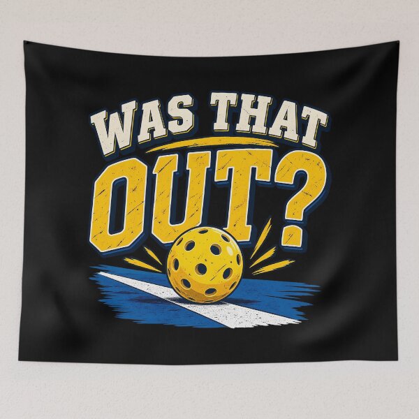 Item preview, Was That Out Funny Pickleball Player Court Sports Humor Retro designed and sold by Photo-Sphere101.