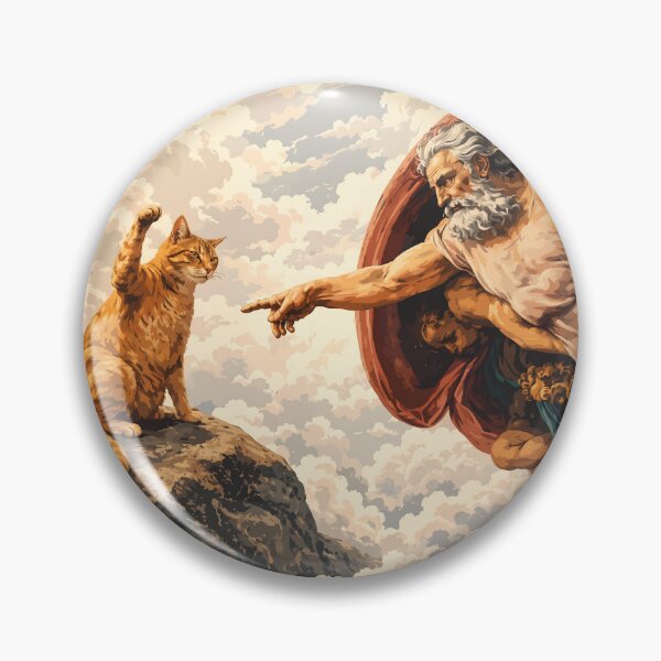 Item preview, The Creation of Adam Cat Parody  designed and sold by FaizArtShop.