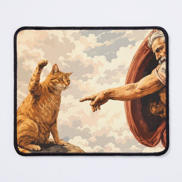 Item preview, The Creation of Adam Cat Parody designed and sold by FaizArtShop.