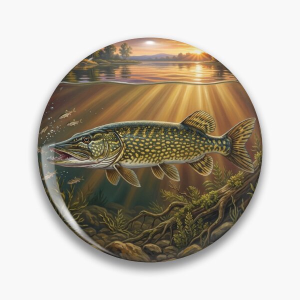 Item preview,  Northern Pike – Premium Predator Fishing Illustration designed and sold by Northbound Trail.