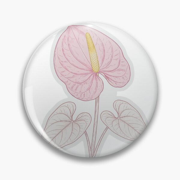 Item preview, Pink Anthurium Sticker | Anthurium Die Cut Sticker | Fine Line Tropical Flower Decal | Minimalist Heart Flower Laptop Sticker designed and sold by FineLineBotanical .