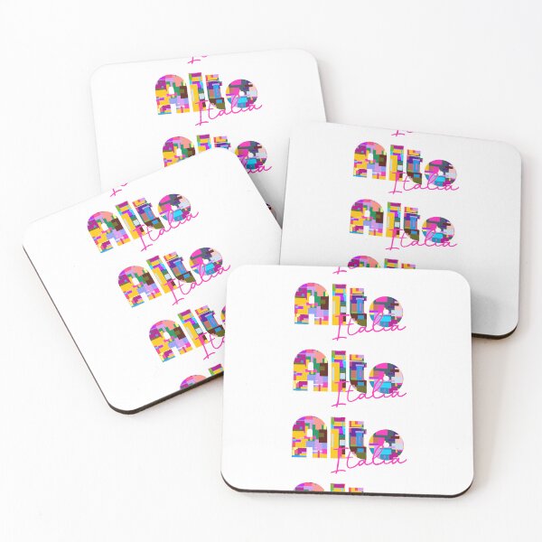 Item preview, Alto, Cuneo, Italy, Italia, colorful typography design for travellers designed and sold by Wanderful-roads.