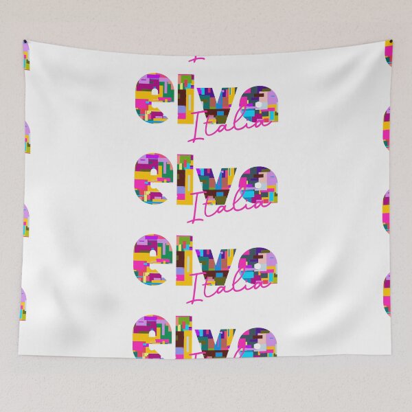Item preview, Elva, Cuneo, Italy, Italia, colorful typography design for travellers designed and sold by Wanderful-roads.