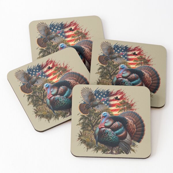 Item preview, Patriotic Wild Turkey Gobbler Americana Flag Hunting Decor designed and sold by LifeCrush.
