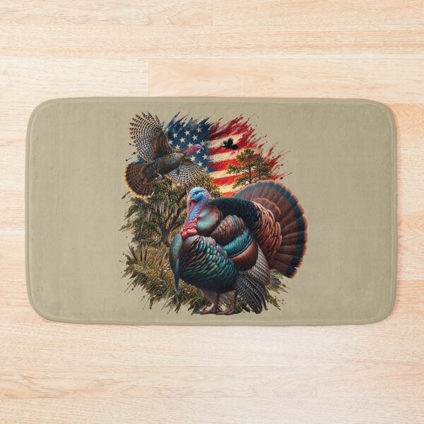 Item preview, Patriotic Wild Turkey Gobbler Americana Flag Hunting Decor designed and sold by LifeCrush.