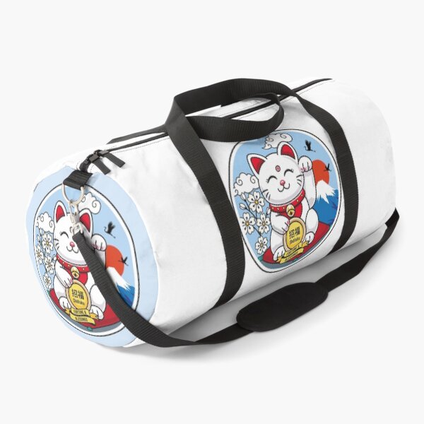 Item preview, White Maneki Neko with Closed Eyes – Fortune designed and sold by Vector Woofs.