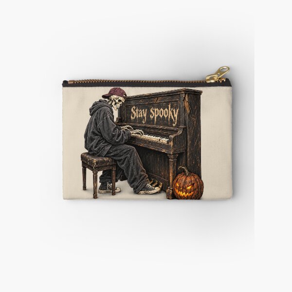 Item preview, Stay Spooky Grunge Skeleton Playing Piano designed and sold by MythicCotton.