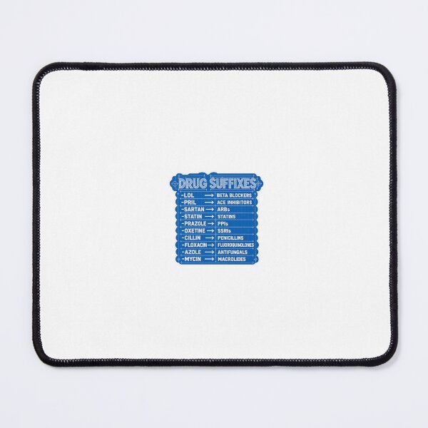 Item preview, Drug Suffixes Blueprint Pharmacology Nursing Student Sticker designed and sold by isokinetic.