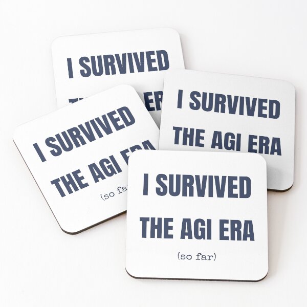 Item preview, I Survived The AGI Era So Far Funny AI T-Shirt designed and sold by BerkleyCo.