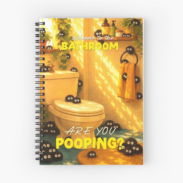 Item preview, Are You Pooping Funny Anime Soot Sprites in Bathroom designed and sold by FaizArtShop.