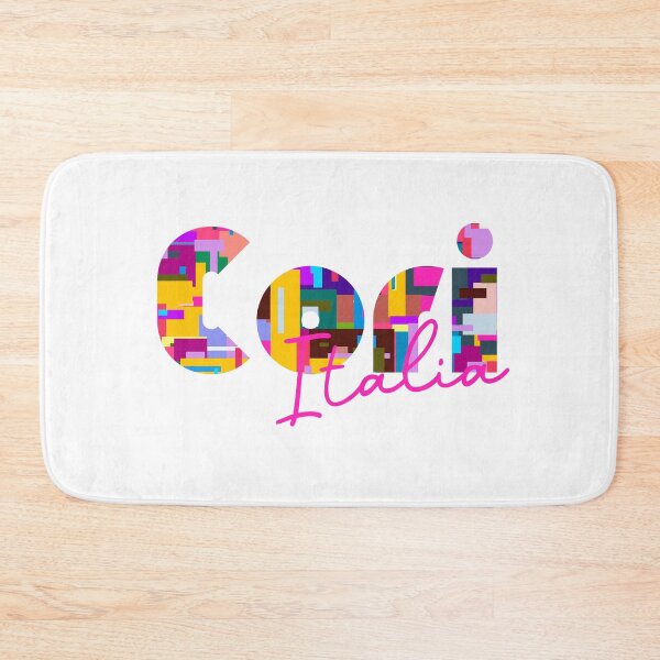 Item preview, Cori, Latina, Italy, Italia, colorful typography design for travellers designed and sold by Wanderful-roads.